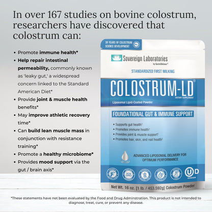Sovereign Laboratories Colostrum-LD Liposomal Delivery Powder – 90 Servings