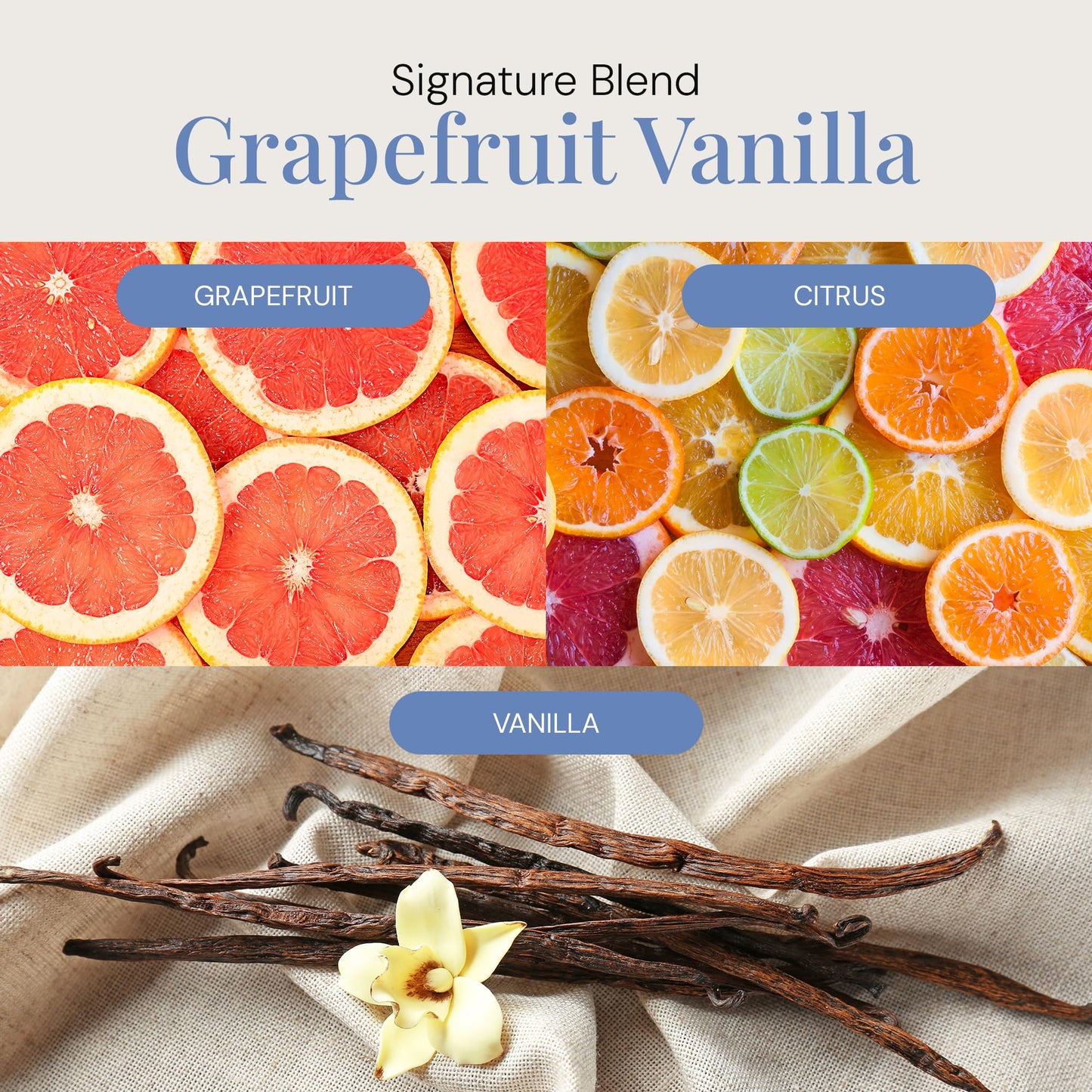 Grapefruit Vanilla Aroma Oil | Essential Oil Blend for Diffusers & Scent Machines | 300 mL