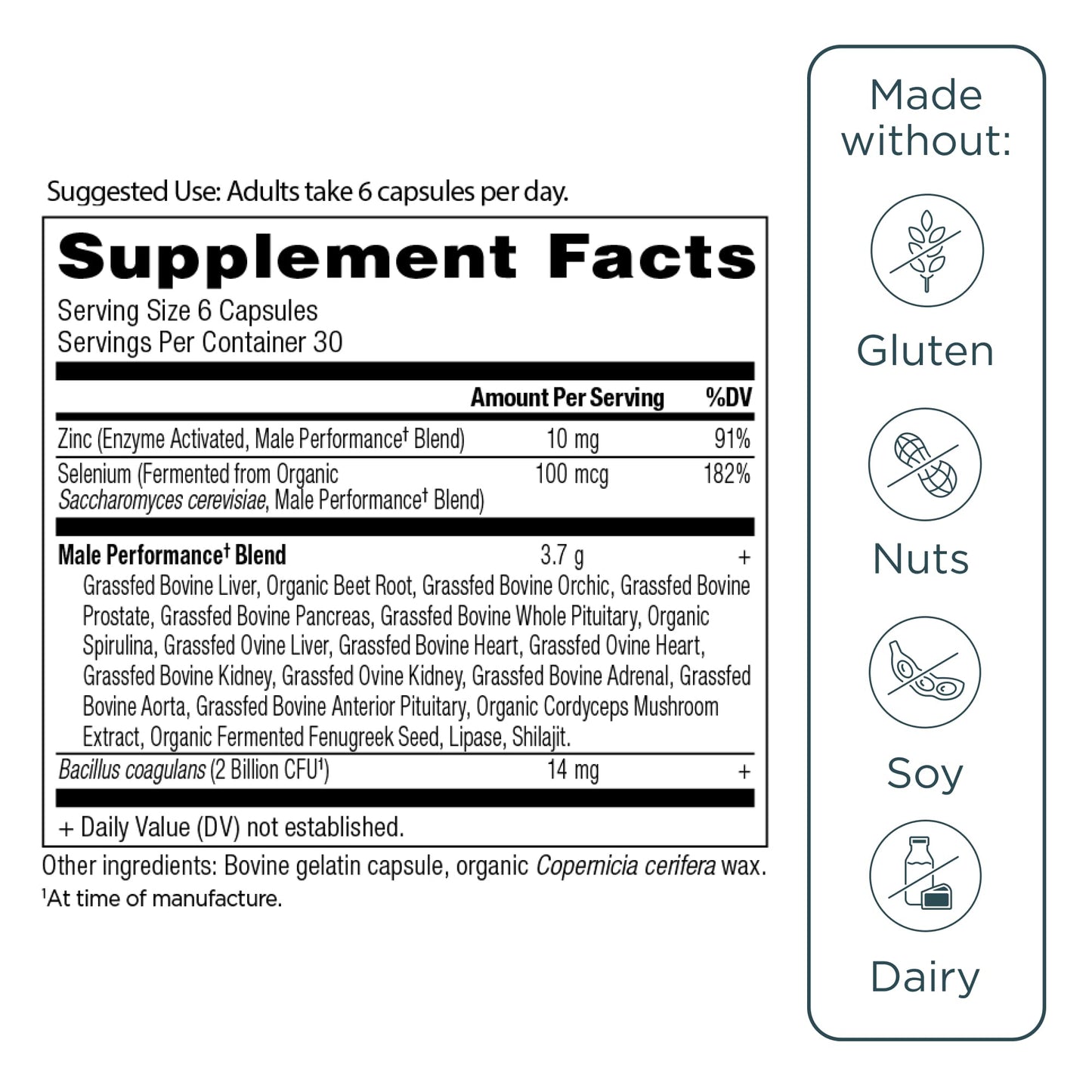 Ancient Nutrition Organ Complex for Men – Grass-Fed & Wild Organs (180 Count)