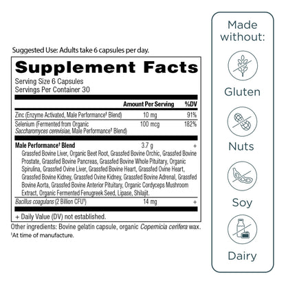 Ancient Nutrition Organ Complex for Men – Grass-Fed & Wild Organs (180 Count)