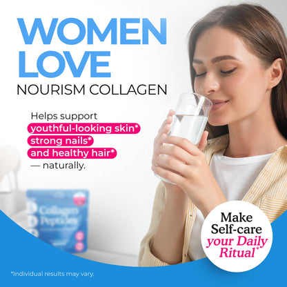 Grass-Fed Collagen Peptides Powder – Type I & III, Unflavored, 9.87 oz
