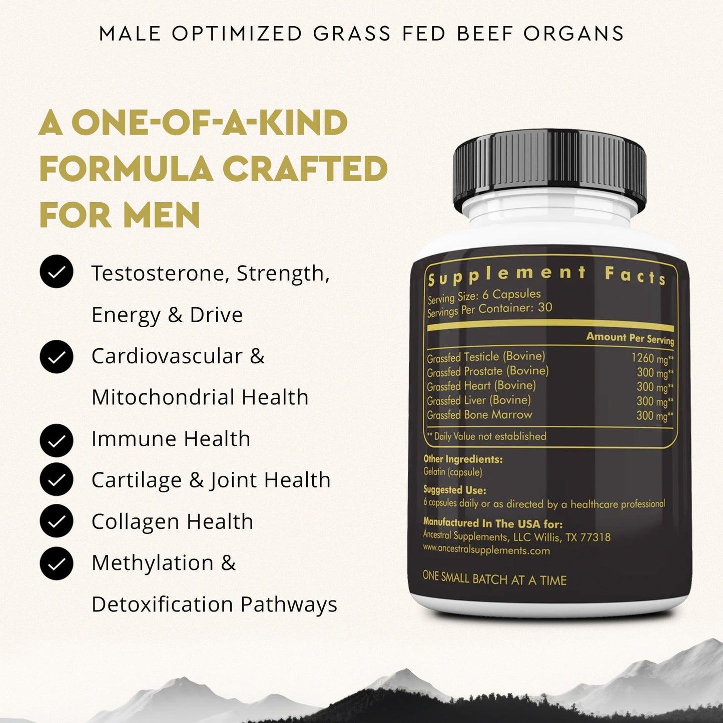 Ancestral Mofo for Men – Grass-Fed Beef Organs | Energy & Vitality