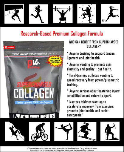 PhysiVantage Supercharged Collagen Peptides Powder – Grass-Fed, Unflavored, 16oz