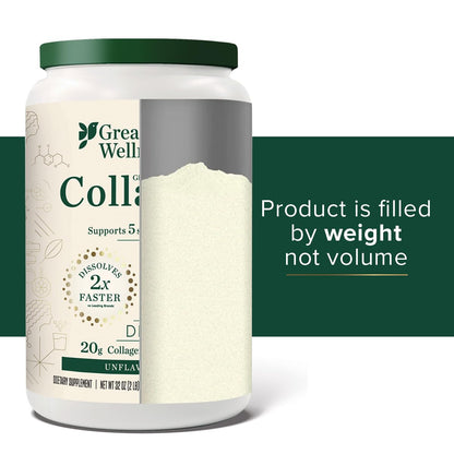 Great Lakes Wellness Collagen Peptides – Unflavored, 32 oz, 20 g/serving