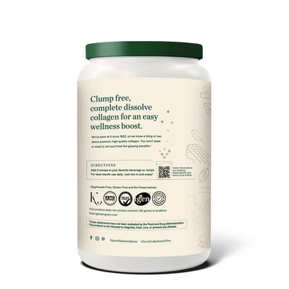Great Lakes Wellness Collagen Peptides – Unflavored, 32 oz, 20 g/serving