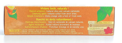 Green Beaver All Natural Toothpaste - Zesty Orange (75ml) 3 Pack - Vegan, Fluoride Free, Gluten Free