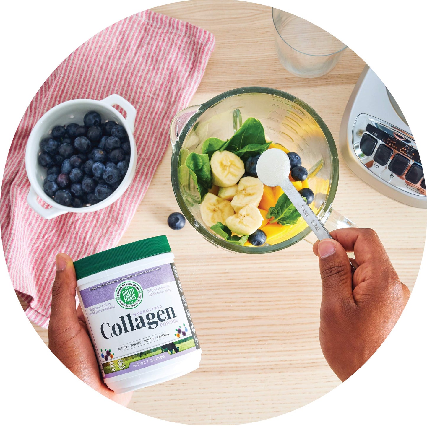 Green Foods Grass-Fed Hydrolyzed Collagen Peptides Protein Powder 7oz | 30 Servings