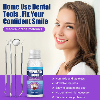 Green Hills Tooth Repair Kit – Moldable Tooth Filling DIY at Home with 4 Dental Tools
