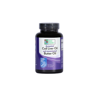 Green Pasture Fermented Cod Liver Oil & Butter Oil Blend - 120 Capsules