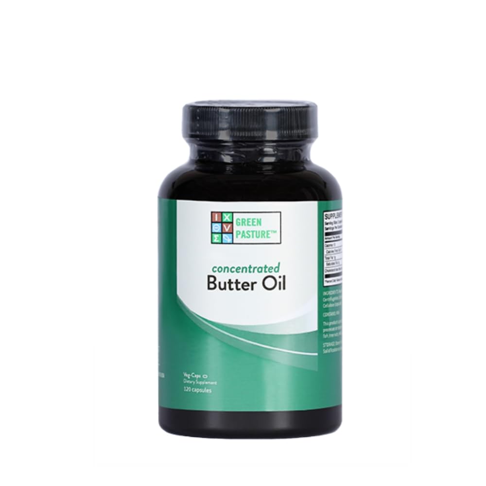 Green Pasture Concentrated Butter Oil Capsules | 120 Capsules | 60 Servings