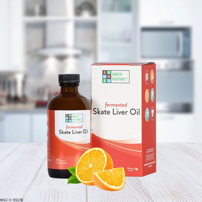 Green Pasture Fermented Skate Liver Oil - Orange | 6.0 fl oz