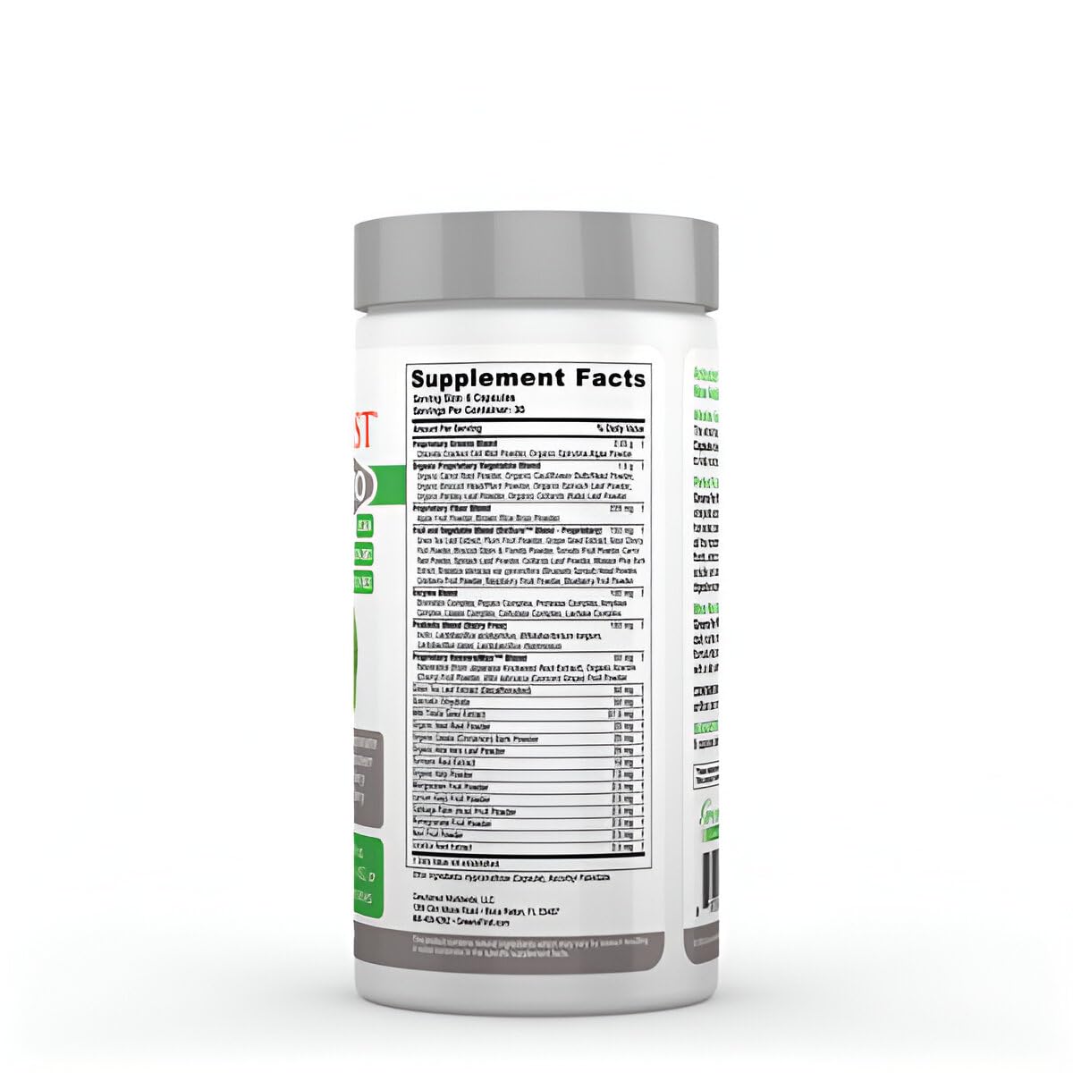 Greens First Phytonutrient Capsules – 54 Superfoods, Organic Fruits & Veggies, Probiotics & Digestive Enzymes – 180 Capsules