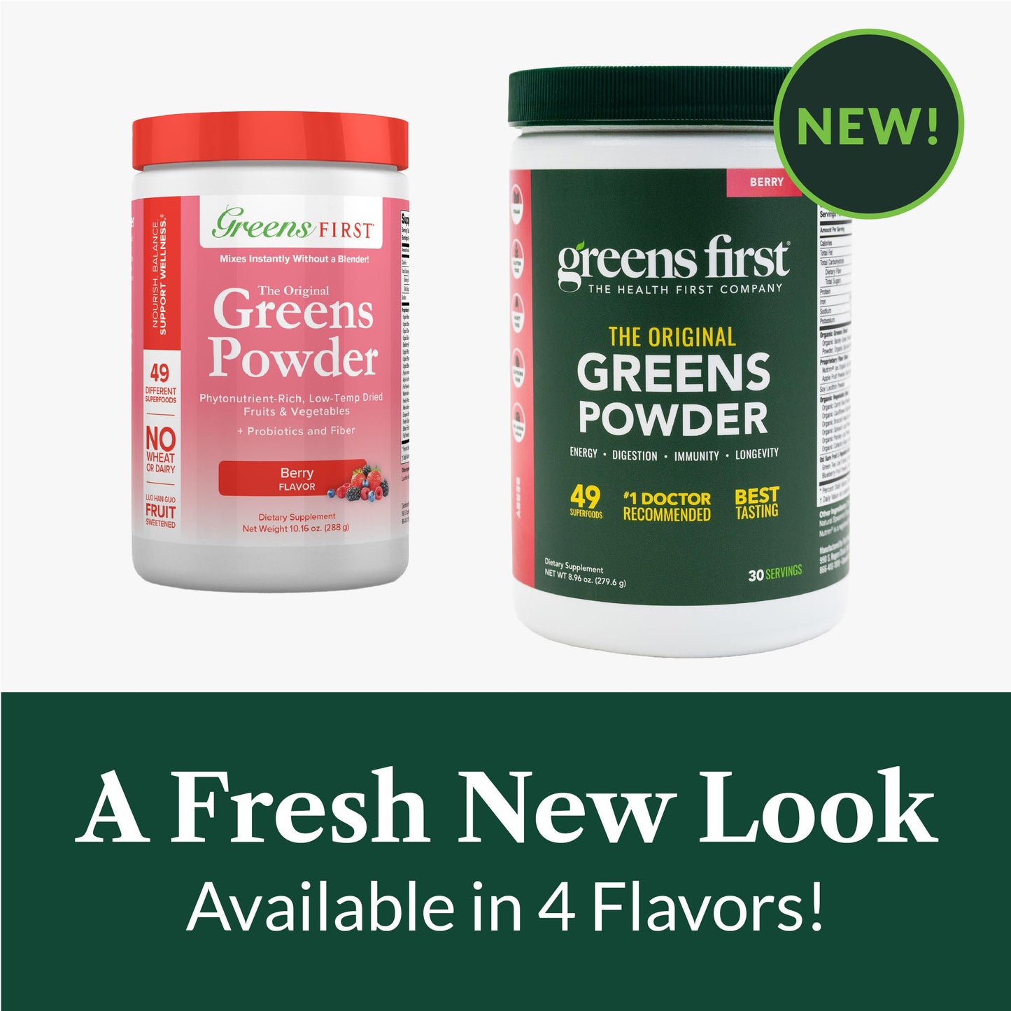 Greens First Original Greens Powder - 49 Superfoods, Berry, 30 Servings