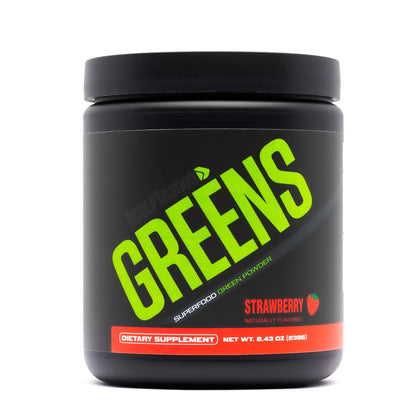 Sculpt Nation Greens Strawberry Powder with Collagen – Skin, Digestion & Energy