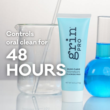 Grin Pro Gum Care Fluoride Free Toothpaste – Organic with Manuka Oil & Propolis | Fresh Breath & Gum Health