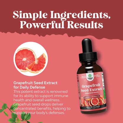 GSE Grapefruit Seed Extract Liquid – One Drop Daily | Gut Health & Immune Support | 2OZ, 60 Servings