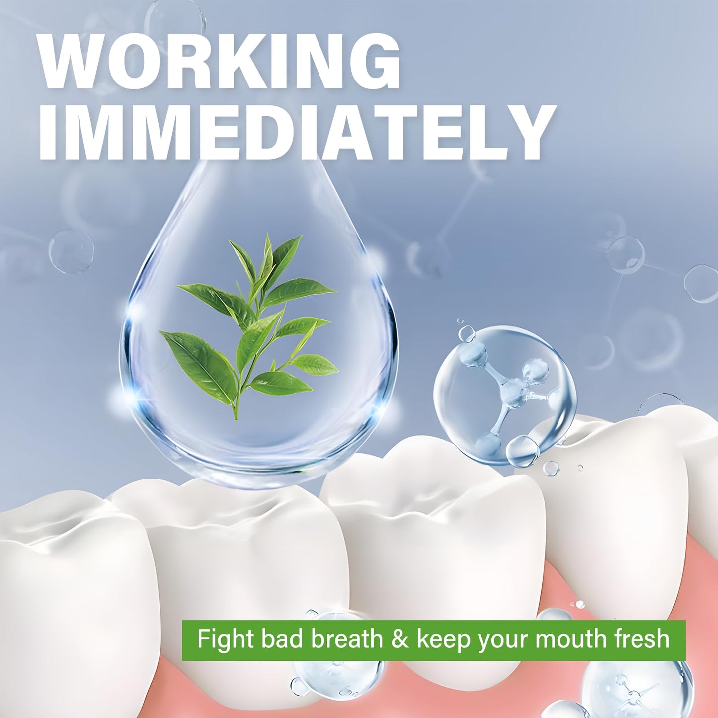 Gum Restore Drops - Advanced Repair for Receding Gums & Bad Breath | Mint Flavor 2 fl oz