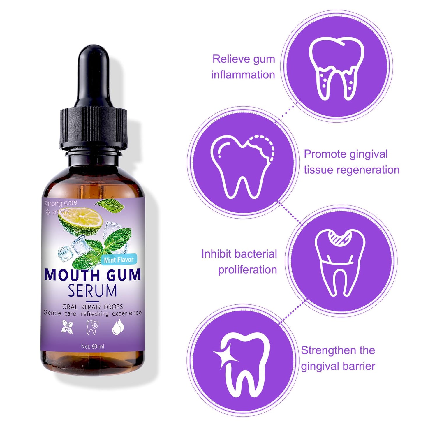 Gum Restore Drops - 60ml Gum Repair for Receding Gums & Fresh Breath