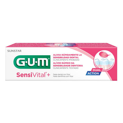 GUM Sensi Vital+ Dual Action Toothpaste with Fluoride – 75 ml (2.5 fl oz) – Made in Italy