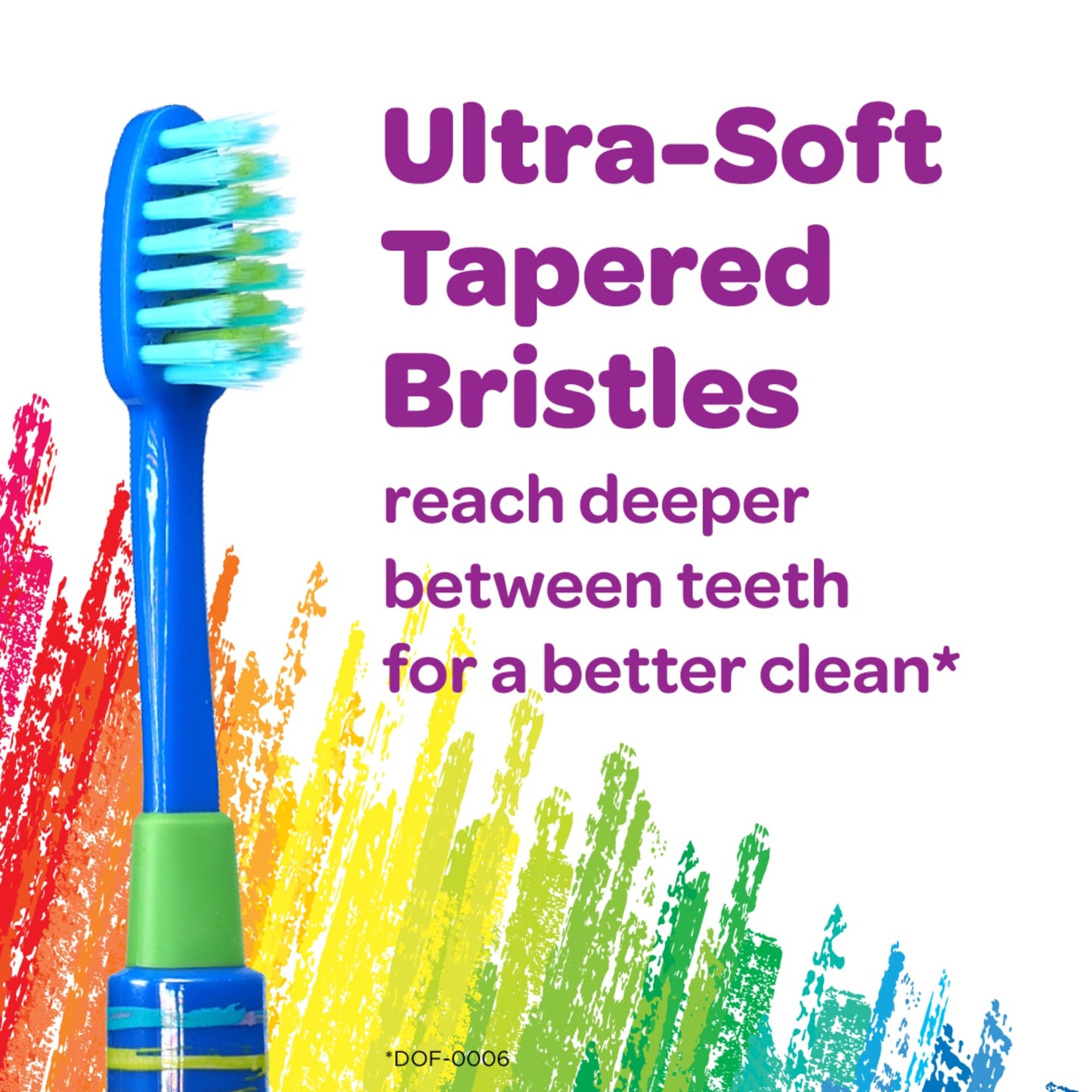 GUM Crayola Deep Clean Kids Toothbrushes – Ultra-Soft, Suction Cup (Ages 4-9) Pack of 4