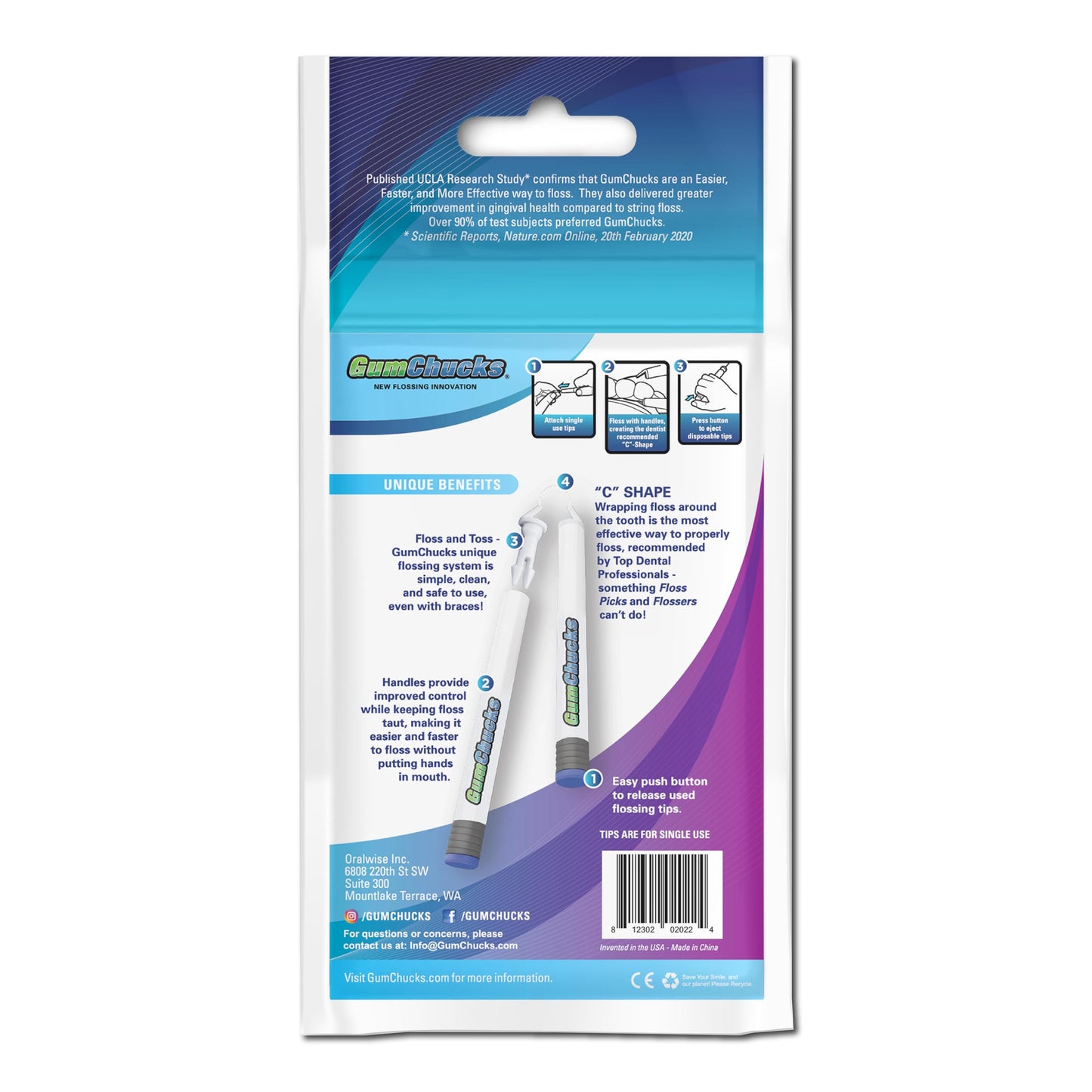 GumChucks Floss for Teeth - Starter Pack | Braces & Kids