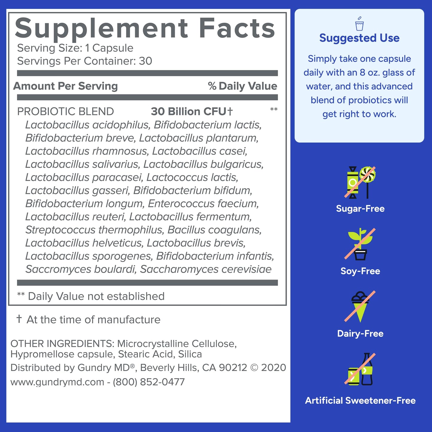 Gundry MD® 24 Strain Probiotic — 30B CFU, 30 Count