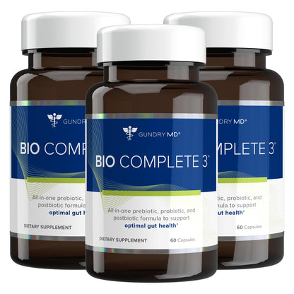Gundry MD Bio Complete 3 — 3-in-1 Prebiotic, Probiotic, Postbiotic for Gut Health (90-Day Supply)
