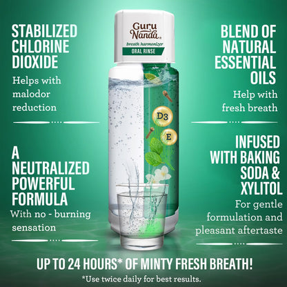 GuruNanda Shine Bright Stay Fresh – Whitening Mouthwash & Neem Toothpaste Bundle