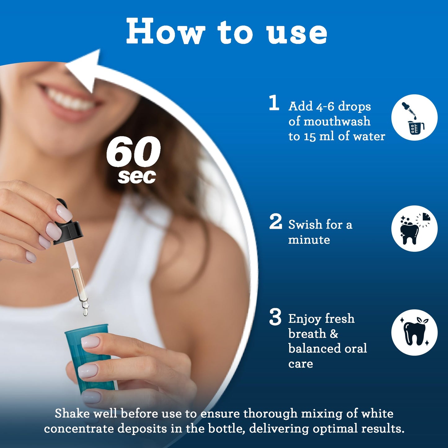 GuruNanda Concentrated Mouthwash (3x2 fl oz) - 300 Rinses, Fluoride-Free Mint with Essential Oils