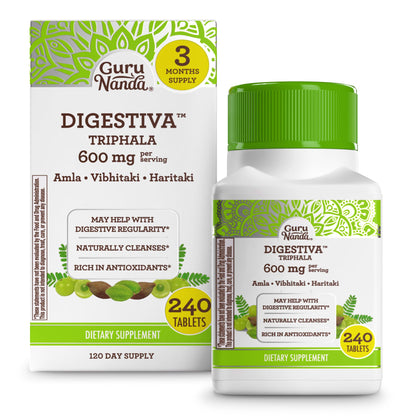 GuruNanda Digestiva Triphala - 240 Tablets | Supports Digestion & Bloating