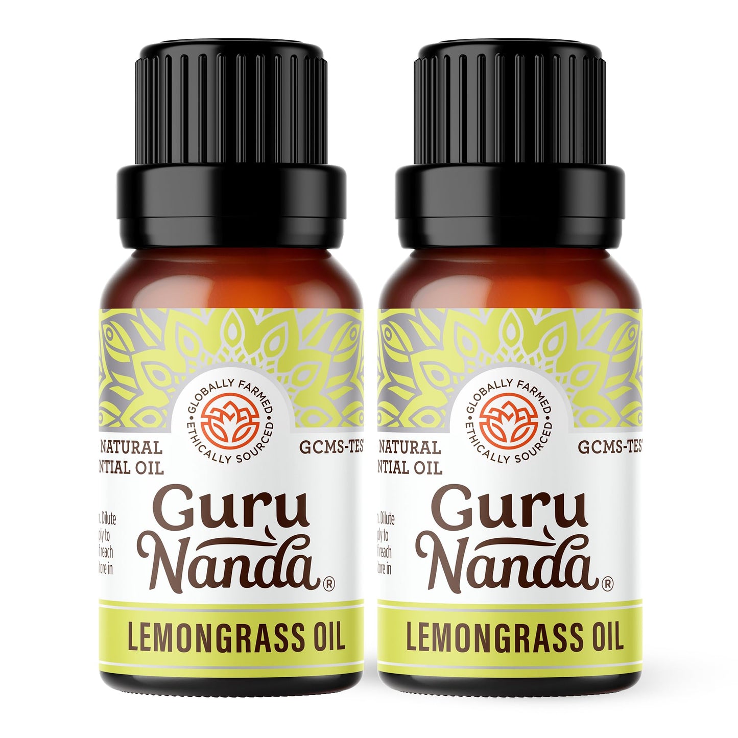 GuruNanda Lemongrass Essential Oil – 100% Pure & Undiluted (2x0.5 fl oz)