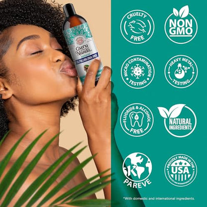 GuruNanda CocoMint Oil Pulling Mouthwash - 8 oz | Alcohol-Free
