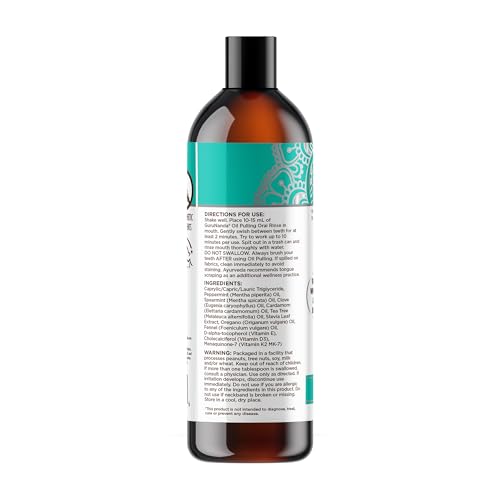 GuruNanda CocoMint Oil Pulling Mouthwash - 8 oz | Alcohol-Free