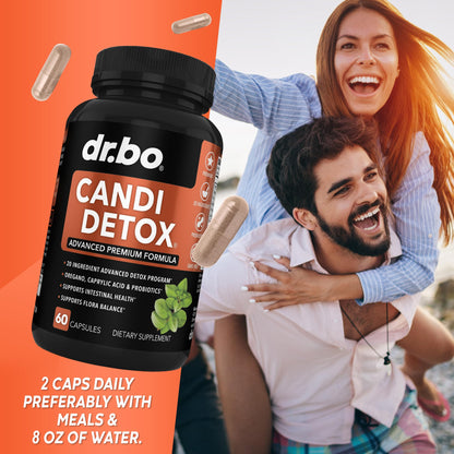 Candida Cleanse Detox for Women & Men | Probiotic Kit with Oregano & Caprylic Acid