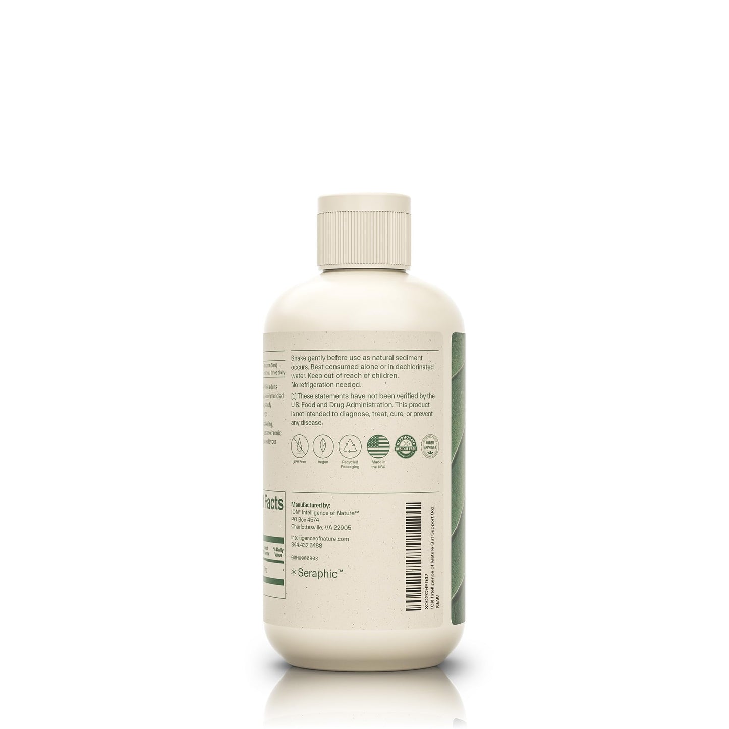 ION Gut Support Liquid – Digestive Health & Detox Drops with Humic Extract | 8 fl oz