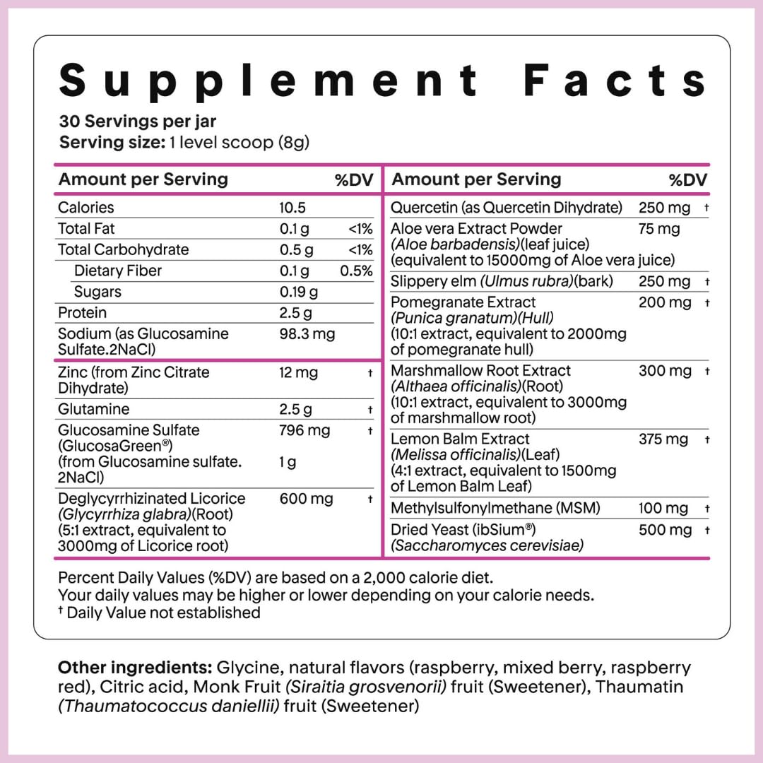 Goodness Lover Gut Soothe & Glow – Digestive Support with L-Glutamine & MSM | 30 Servings