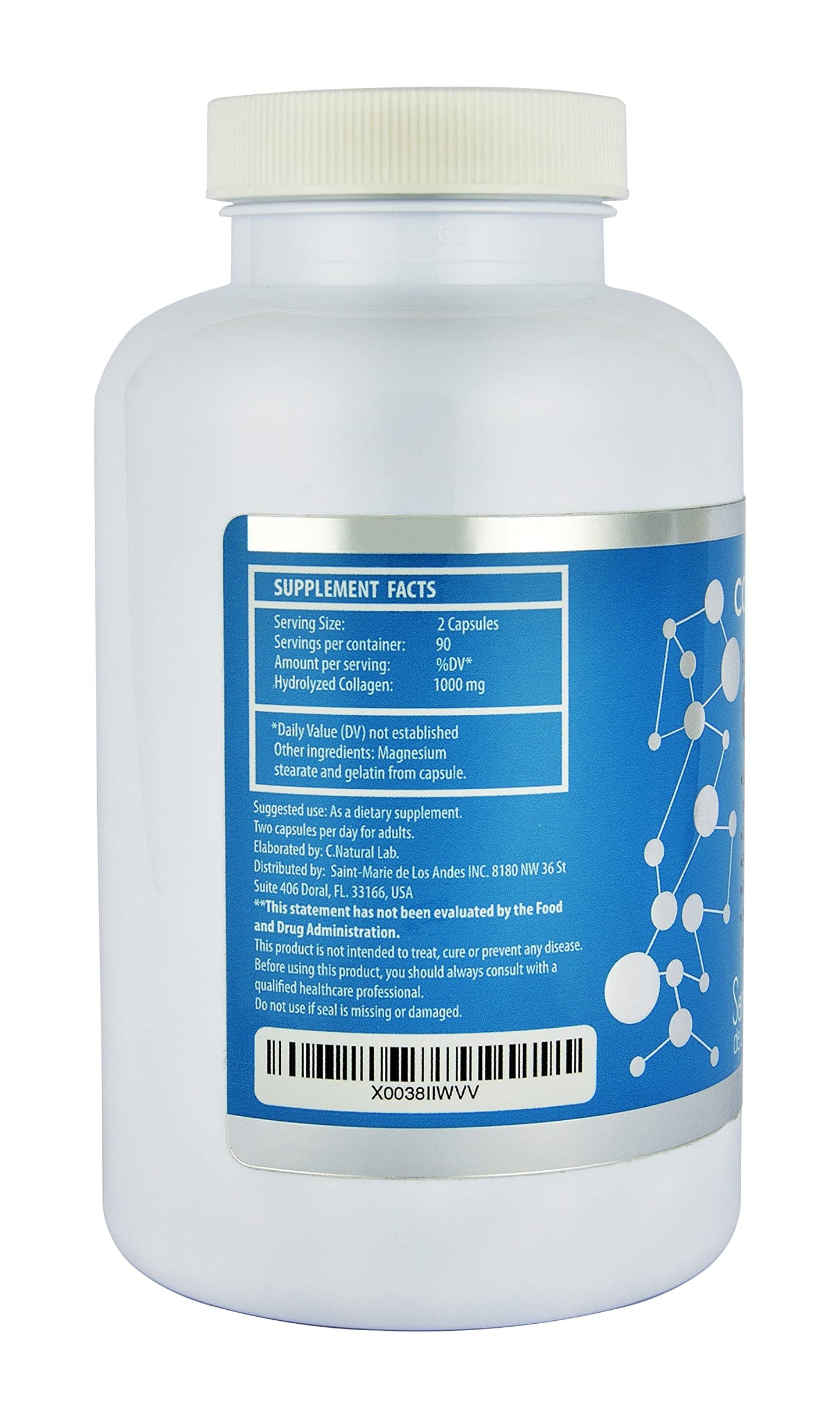 Multi Collagen Pills Plus 180 Capsules (Types I-V-X) + Absorption Enhancer – 3 Months Supply | Non-GMO