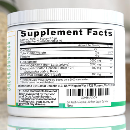 Doctor Danielle Gut Assist – Doctor Formulated Gut Lining & Digestive Support Powder