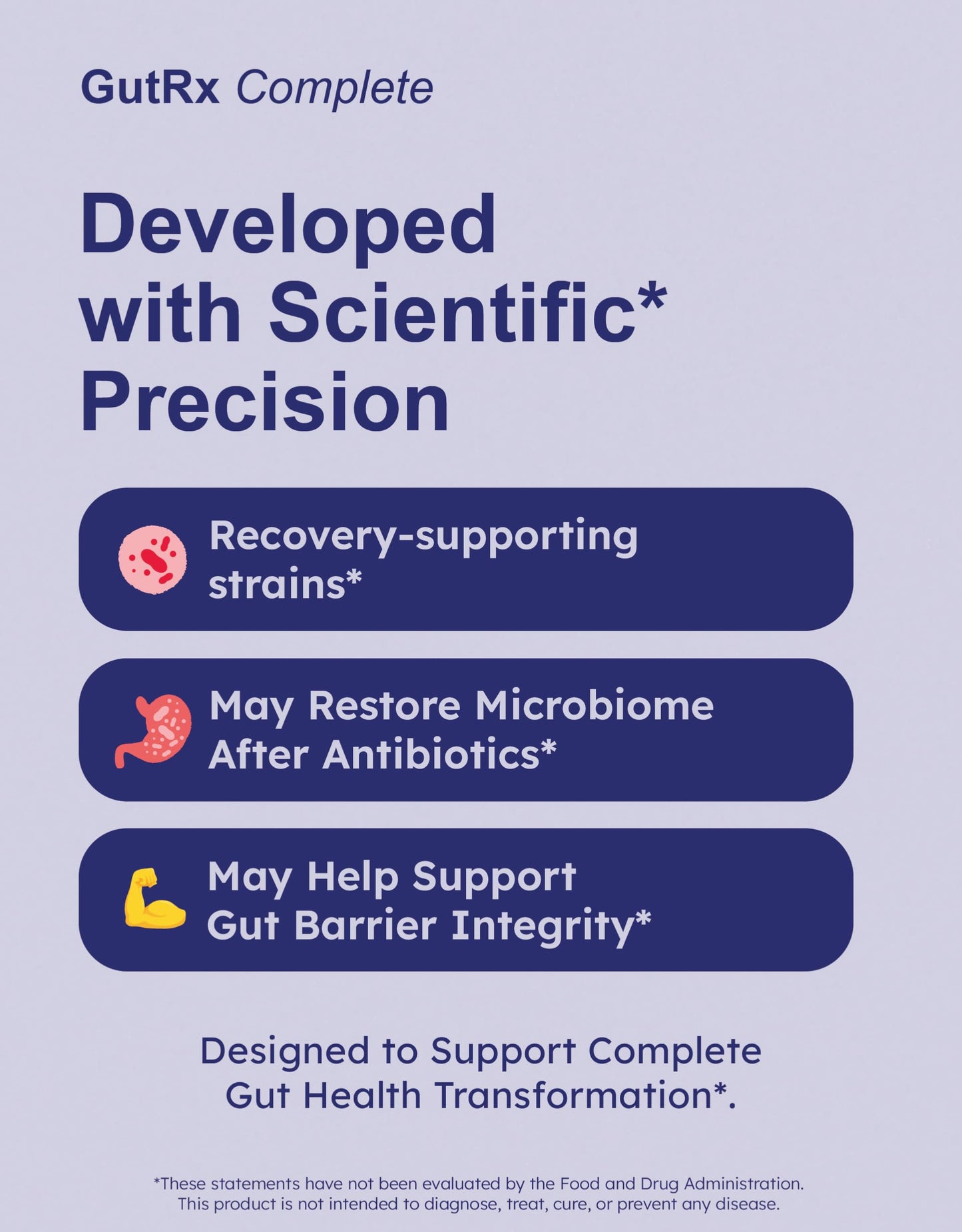GutRx Complete Probiotic, Prebiotic & Postbiotic – 78B CFU with Akkermansia & Christensenella – 90 Count