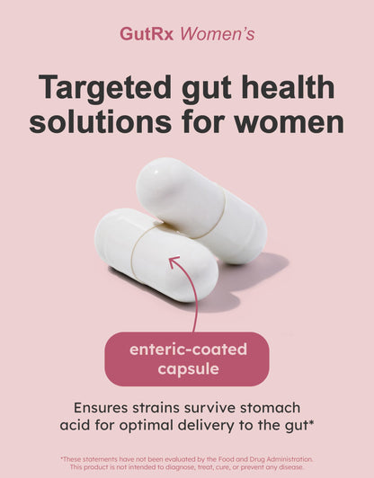 GutRx Women's Probiotic – 28B CFU with Cranberry & D-Mannose | Vegan