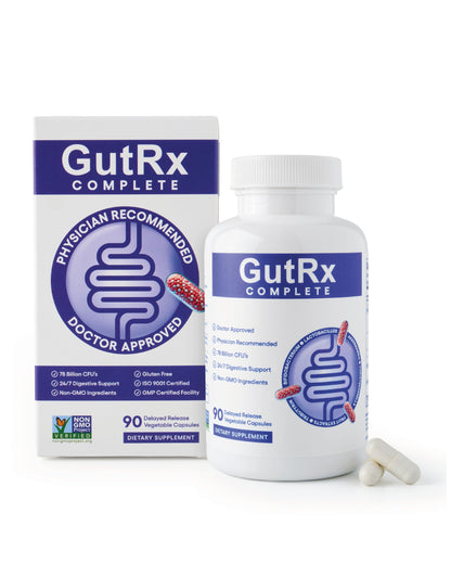 GutRx Complete Probiotic, Prebiotic & Postbiotic – 78B CFU with Akkermansia & Christensenella – 90 Count