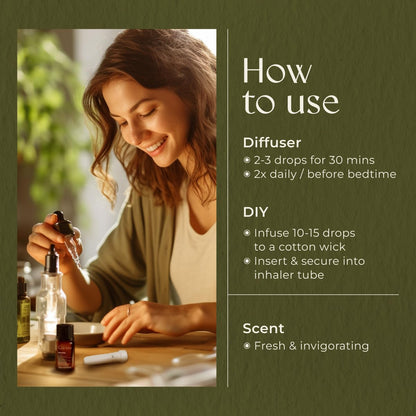 Gya Labs Breathe Essential Oil Blends – 100% Pure Breathe Easy Oil for Diffusers & Humidifiers (0.34 fl oz)