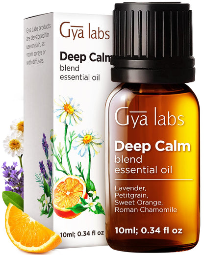 Gya Labs Deep Calm Essential Oil Blend – 0.34 oz for Relaxation & Emotional Balance
