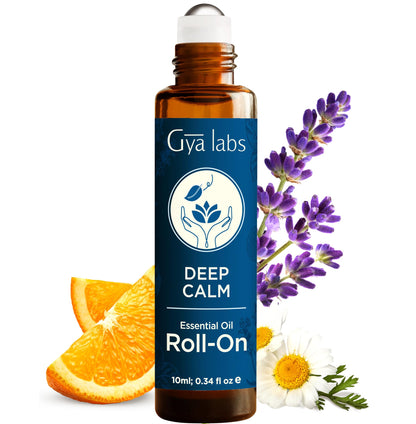Gya Labs Deep Calm Essential Oil Roll-On – 0.34 Fl Oz Travel Size for Aromatherapy and Relaxation