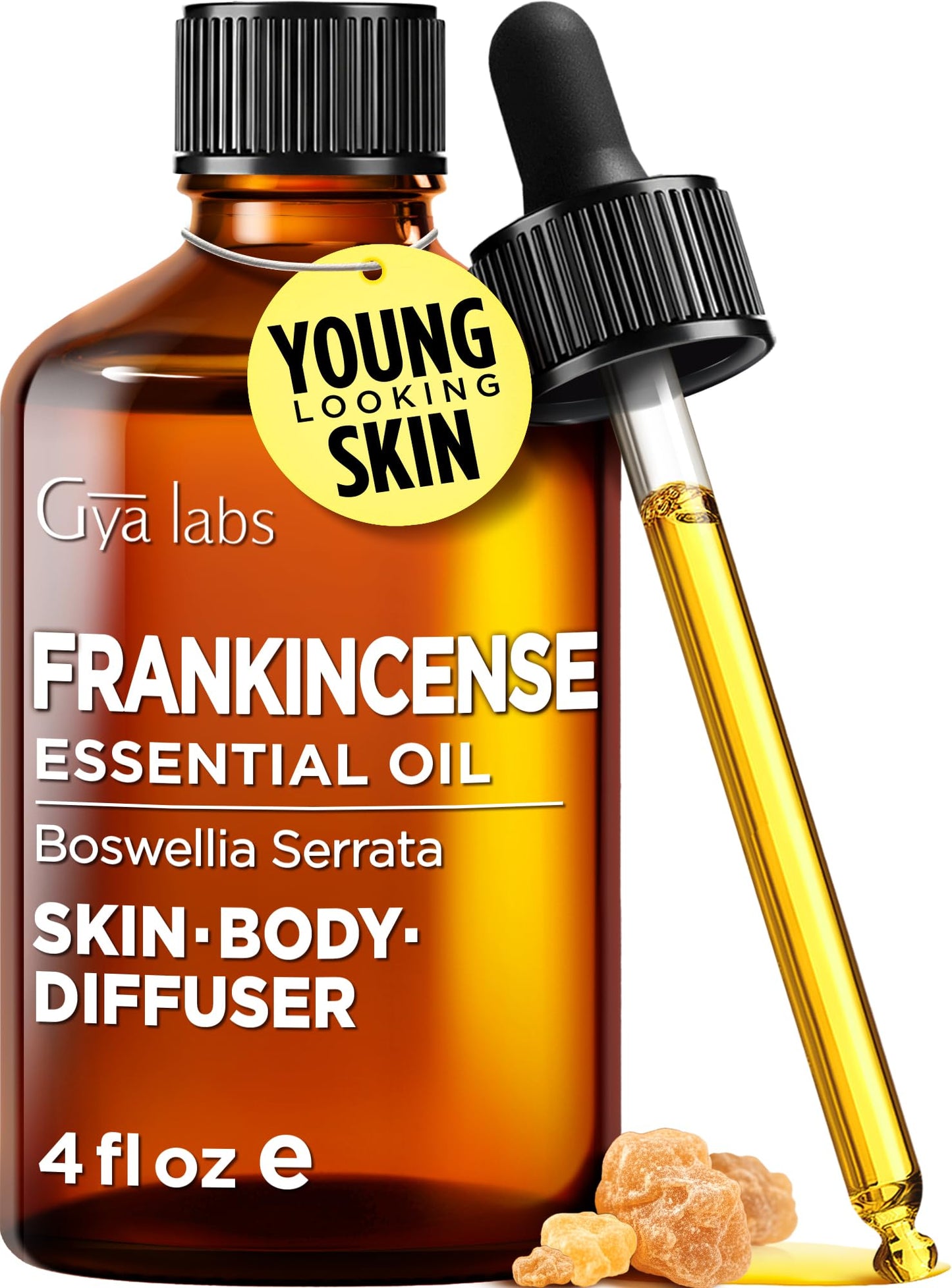 Gya Labs Frankincense Essential Oil - 4 Fl Oz | 100% Pure, Aromatherapy & DIY Scent