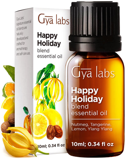 Gya Labs Holiday Essential Oil Blend – Comforting & Uplifting Aromatherapy (0.34 fl oz)