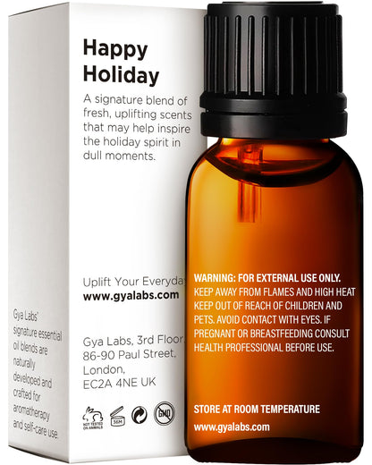 Gya Labs Holiday Essential Oil Blend – Comforting & Uplifting Aromatherapy (0.34 fl oz)