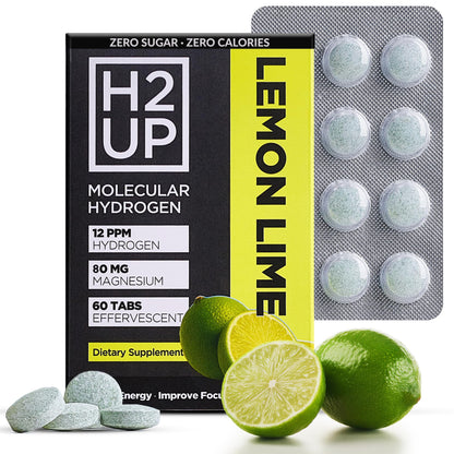 H2UP Sugar-Free Hydrogen Tablets – 60 Count | 12 PPM Hydrogen with Magnesium