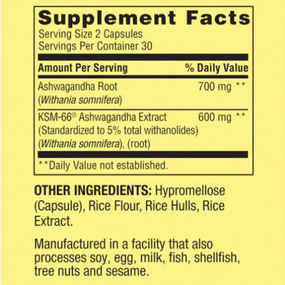 H4U Ashwagandha 1300 mg – Stress & Mood Support, 60 Veg Capsules