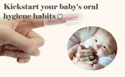 Haakaa Silicone Baby Finger Toothbrush Set - 360° Bristles | 2-Pack, BPA Free, 0m+